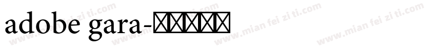 adobe gara字体转换